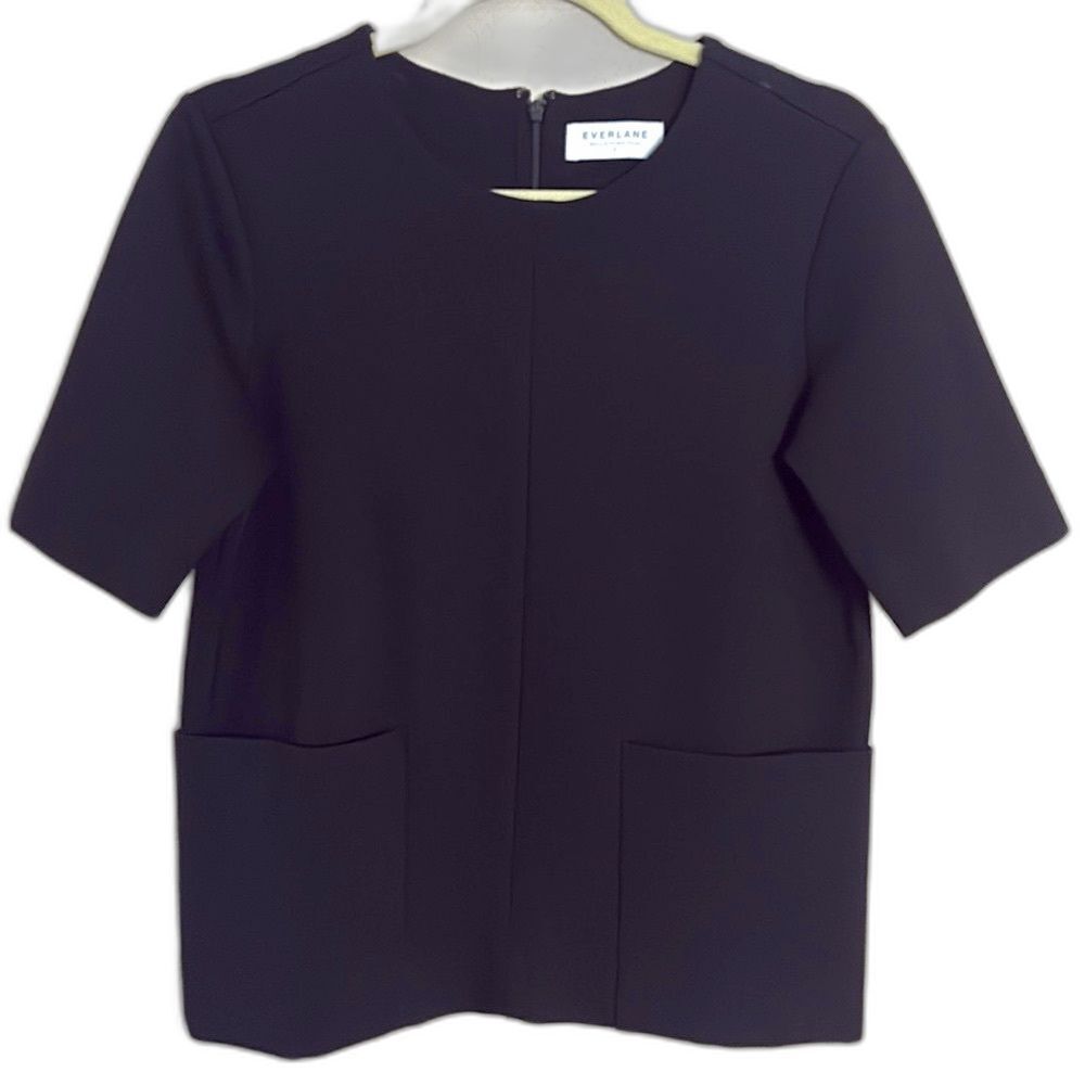 Everlane ponte knit black top Small